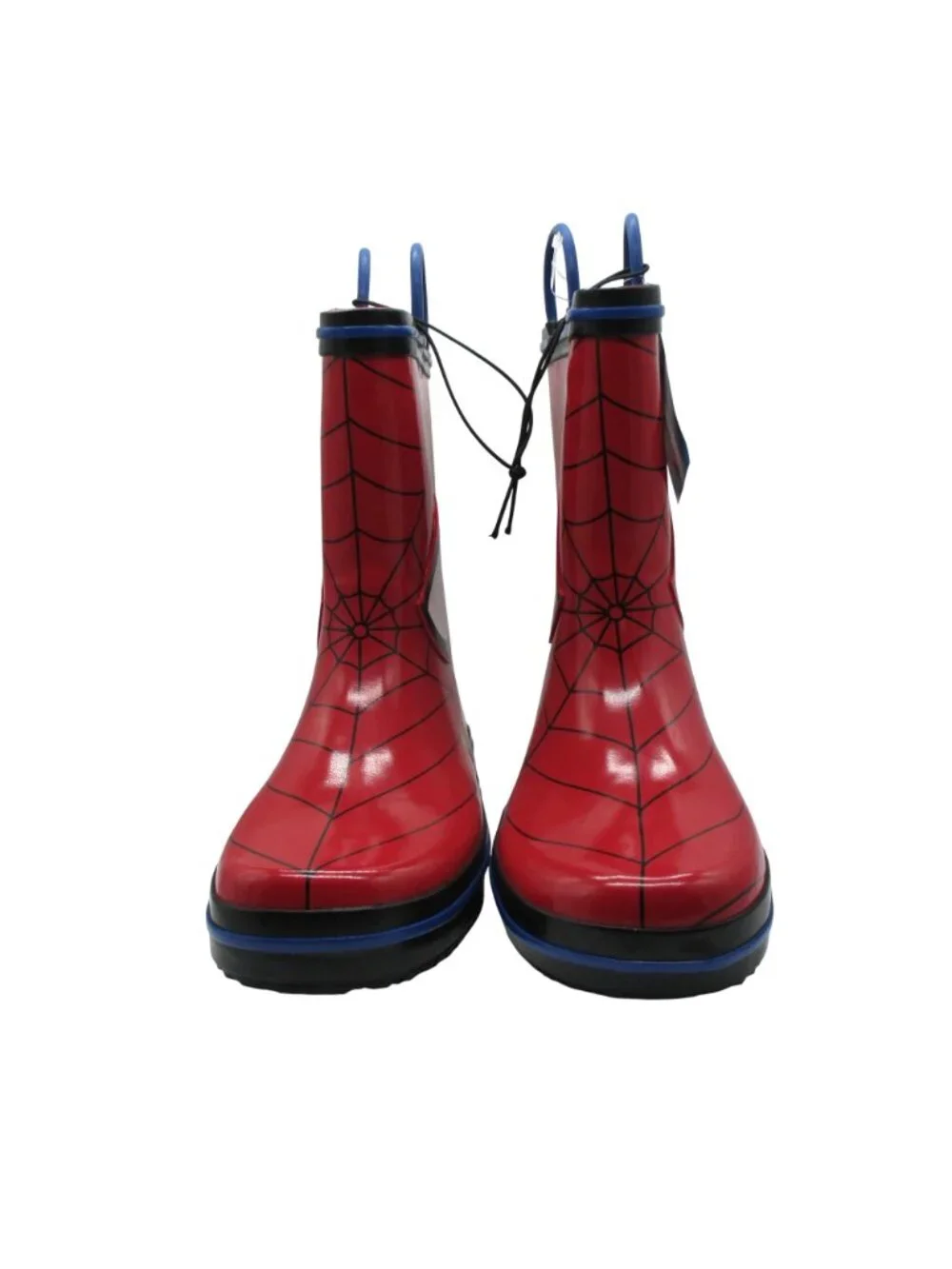 Marvel Spiderman Red Toddler Boy's Rain Boots Waterproof Youth 2-3  NWT RARE
